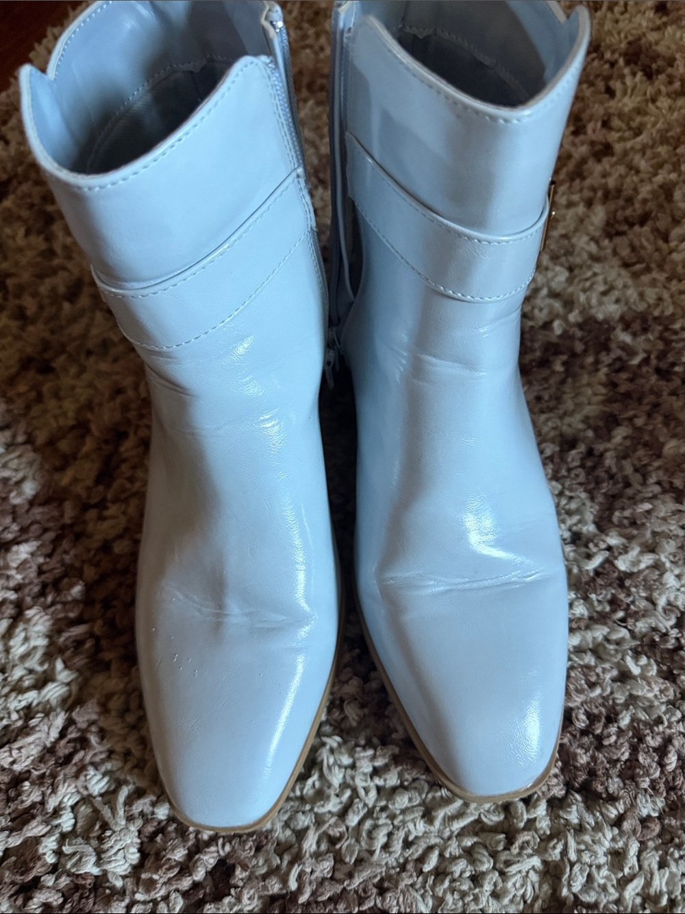 Sleek White Mid-Calf Pointed Toe Boots